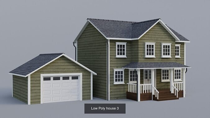 30 Low-Poly House Collection 3D Model Pack 7