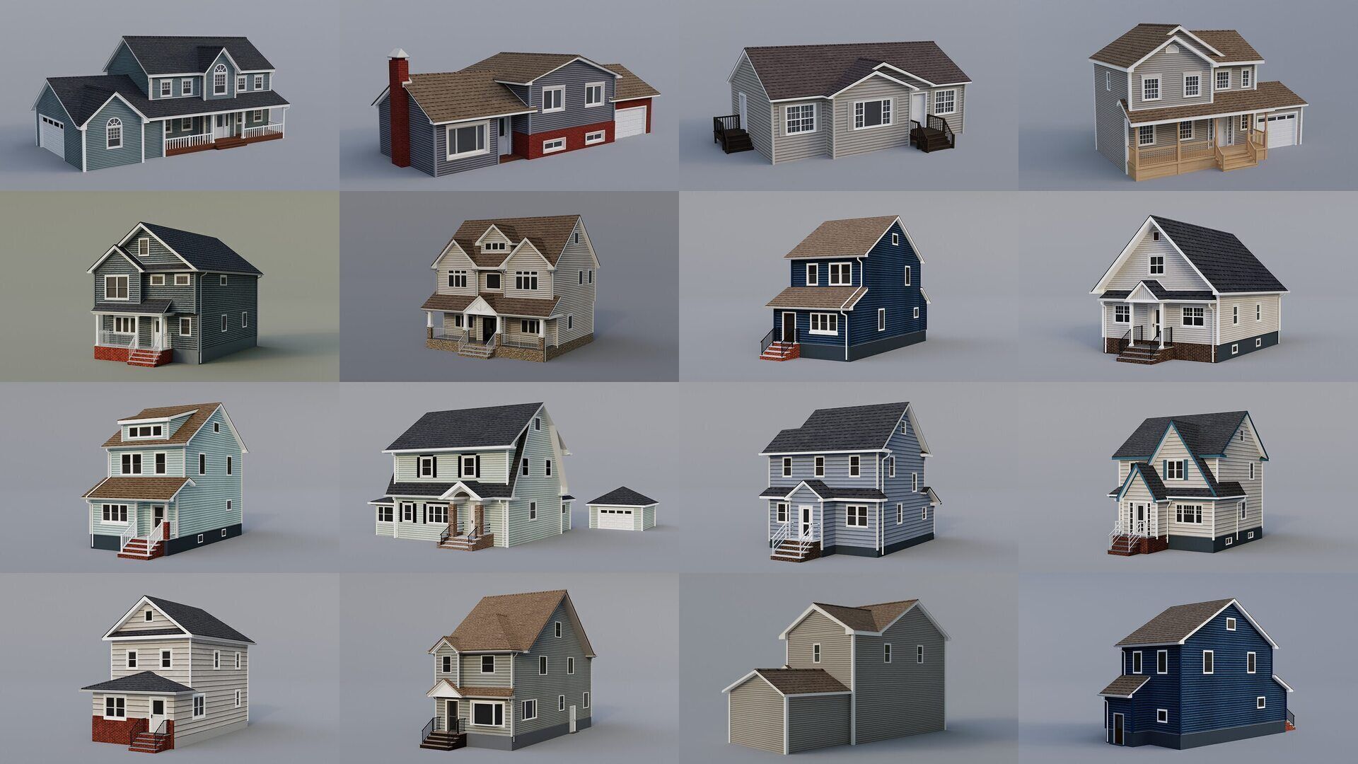 30 Low-Poly House Collection _3