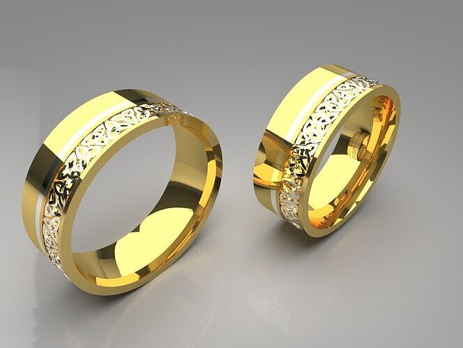 wedding couple ring cr0028 3D print model