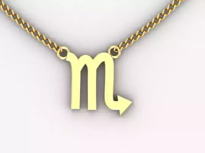 18K Gold Scorpio Pendant V1