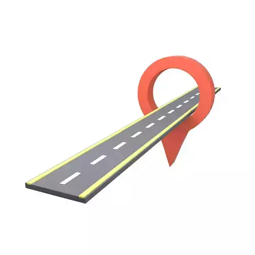 Road With location Pin Icon v1 001