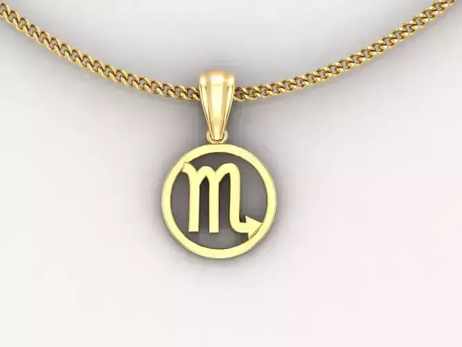 18K Gold Scorpio Pendant V2