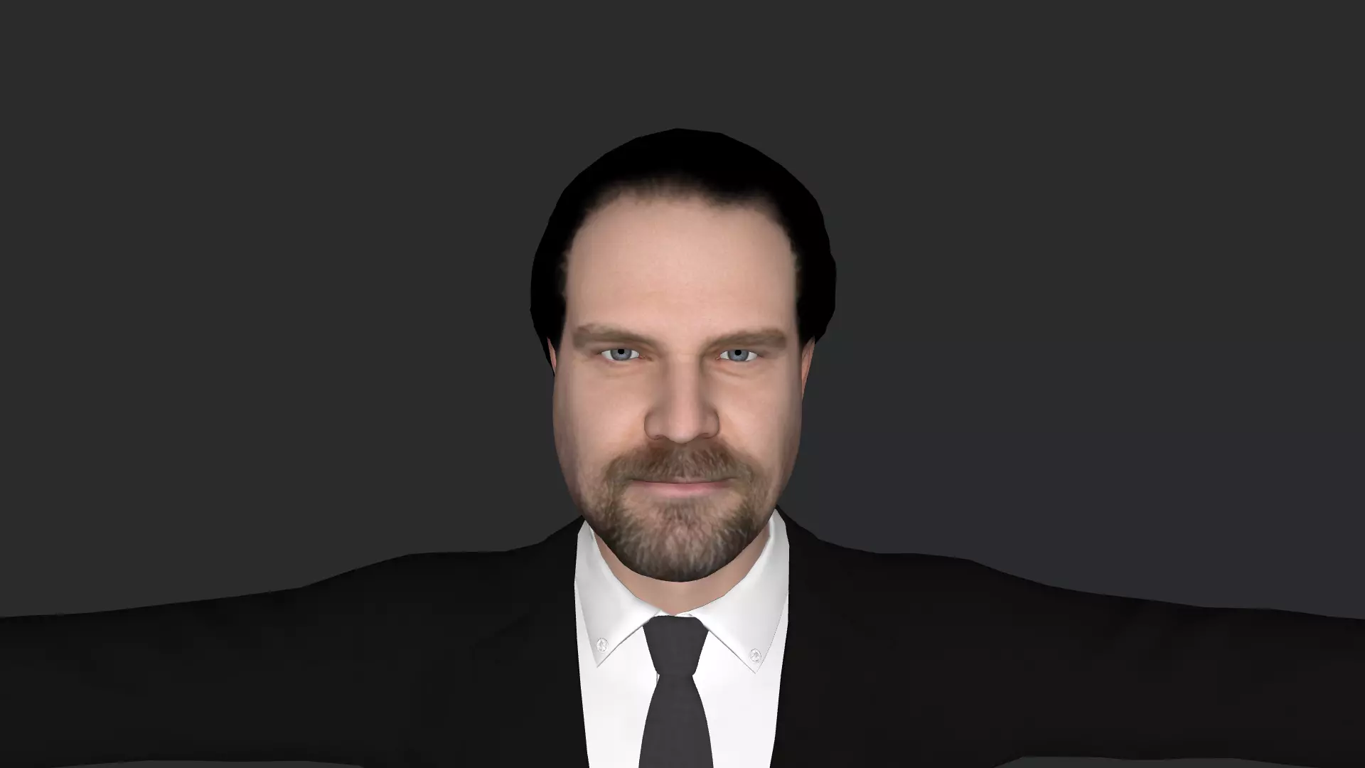 David Harbour Hyper Realistic Full Body Rigged 3D Character 3D model_0