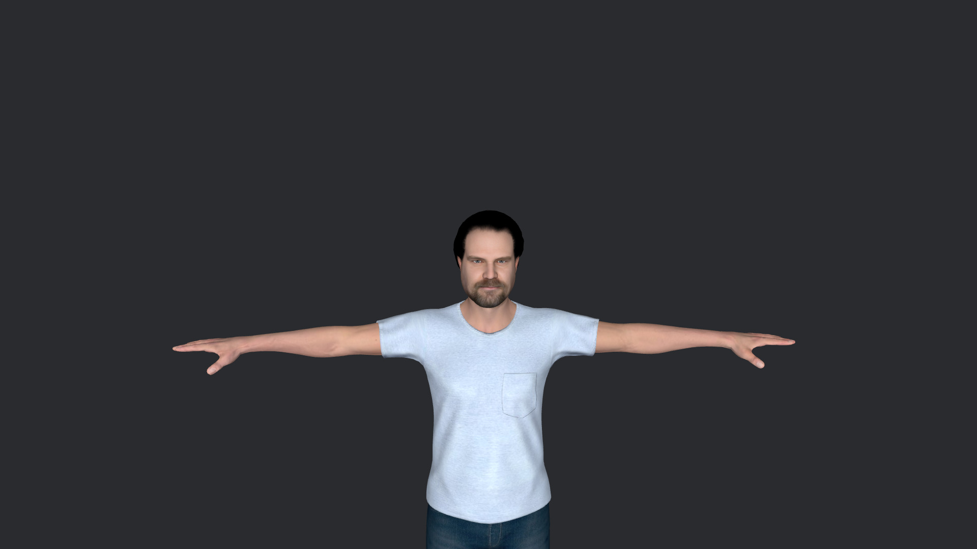 David Harbour Hyper Realistic Full Body Rigged 3D Character 3D model_6