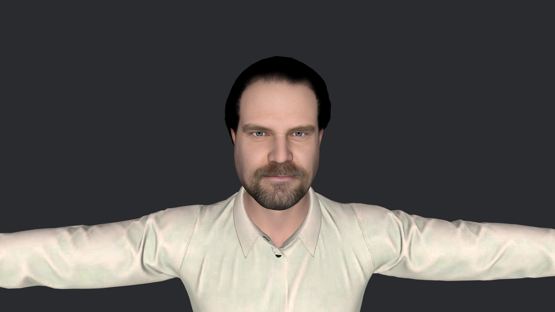 David Harbour Hyper Realistic Full Body Rigged 3D Character 3D model_10