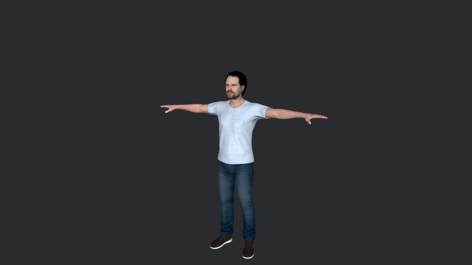 David Harbour Hyper Realistic Full Body Rigged 3D Character 3D model_8