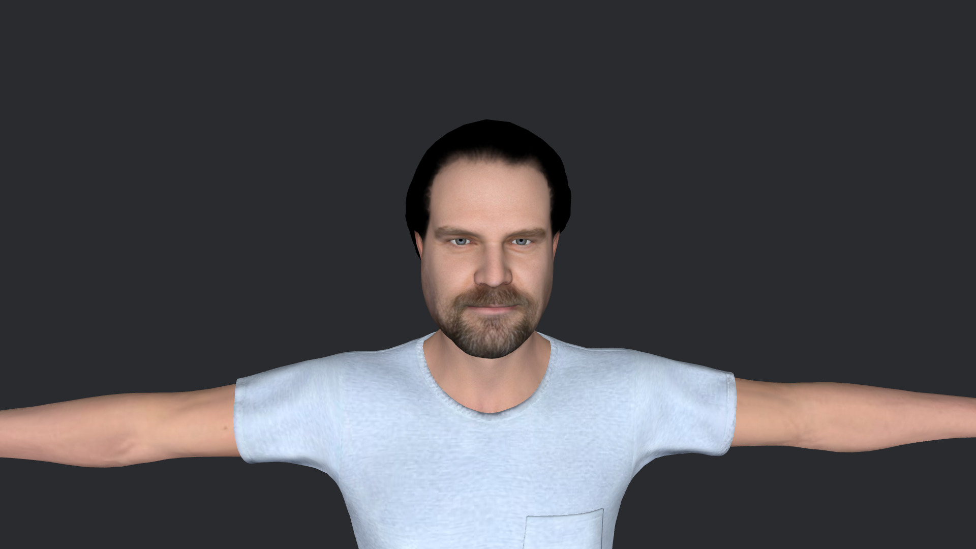 David Harbour Hyper Realistic Full Body Rigged 3D Character 3D model_5