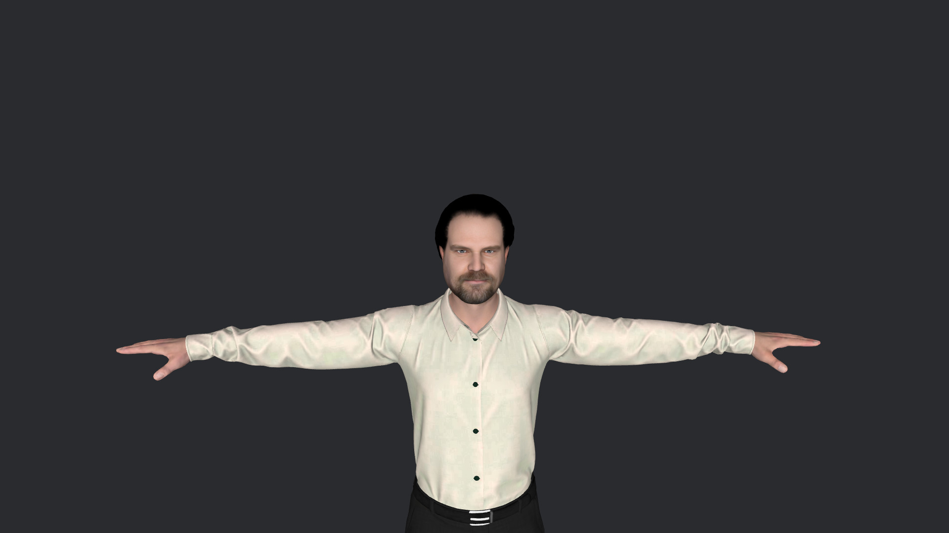 David Harbour Hyper Realistic Full Body Rigged 3D Character 3D model_11