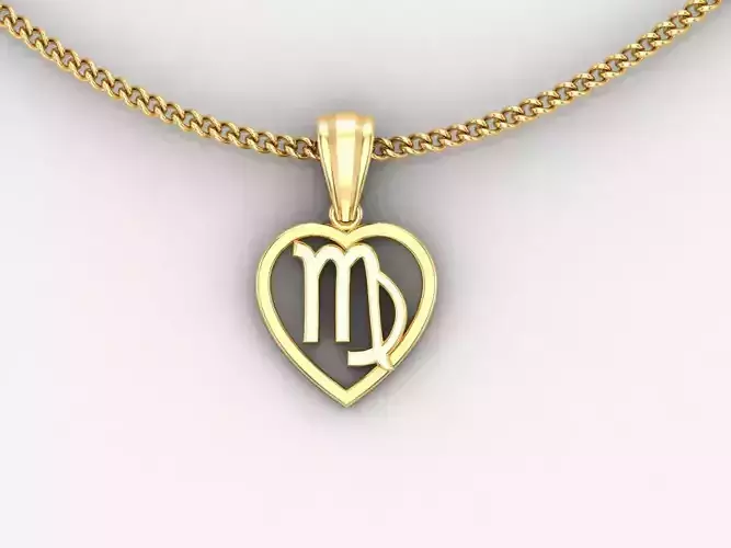 18K Gold Virgo Pendant V3