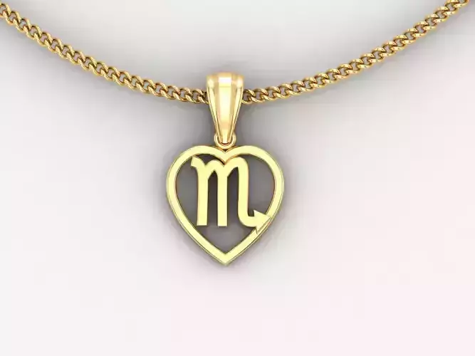 18K Gold Scorpio Pendant V3