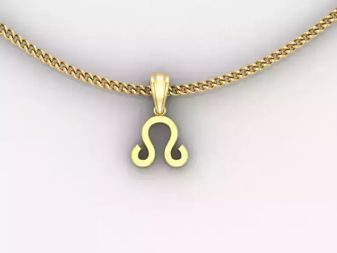 18K Gold Leo Pendant V4