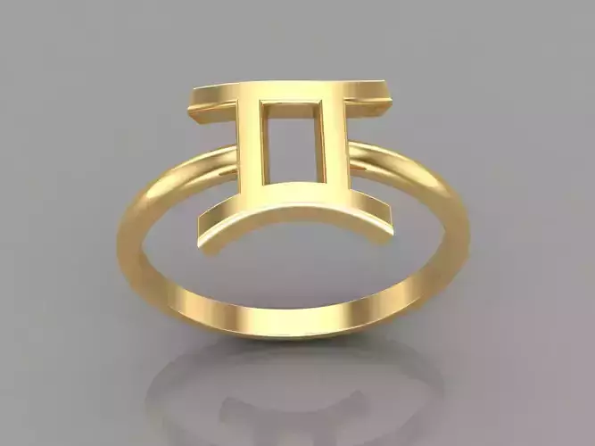 18K Gold Gemini Ring V1