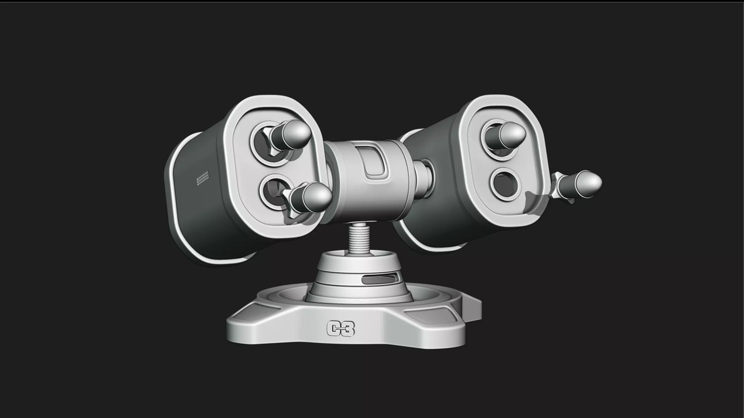Stylize Turret Weapon Rocket 3D model
