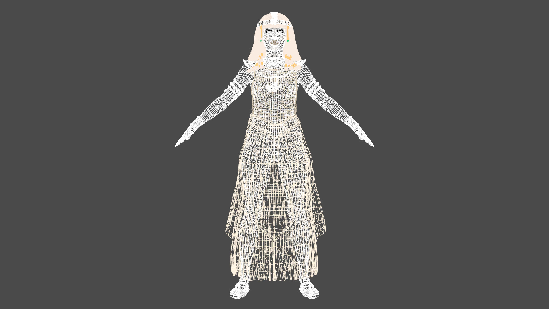 Cleopatra - Queen Of Egypt Rigged Animated Low-poly 3D model_28