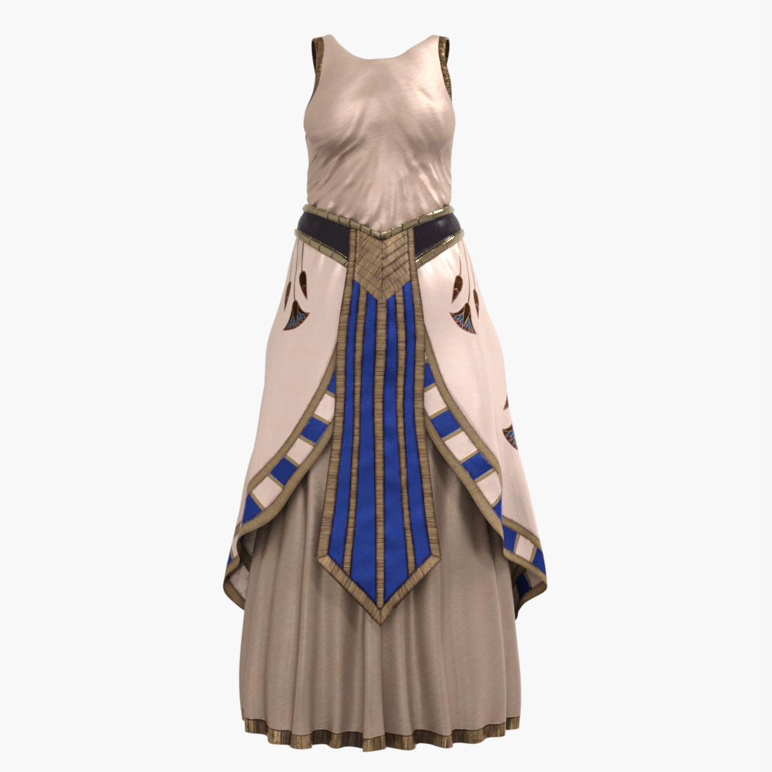 Cleopatra - Queen Of Egypt Rigged Animated Low-poly 3D model_18