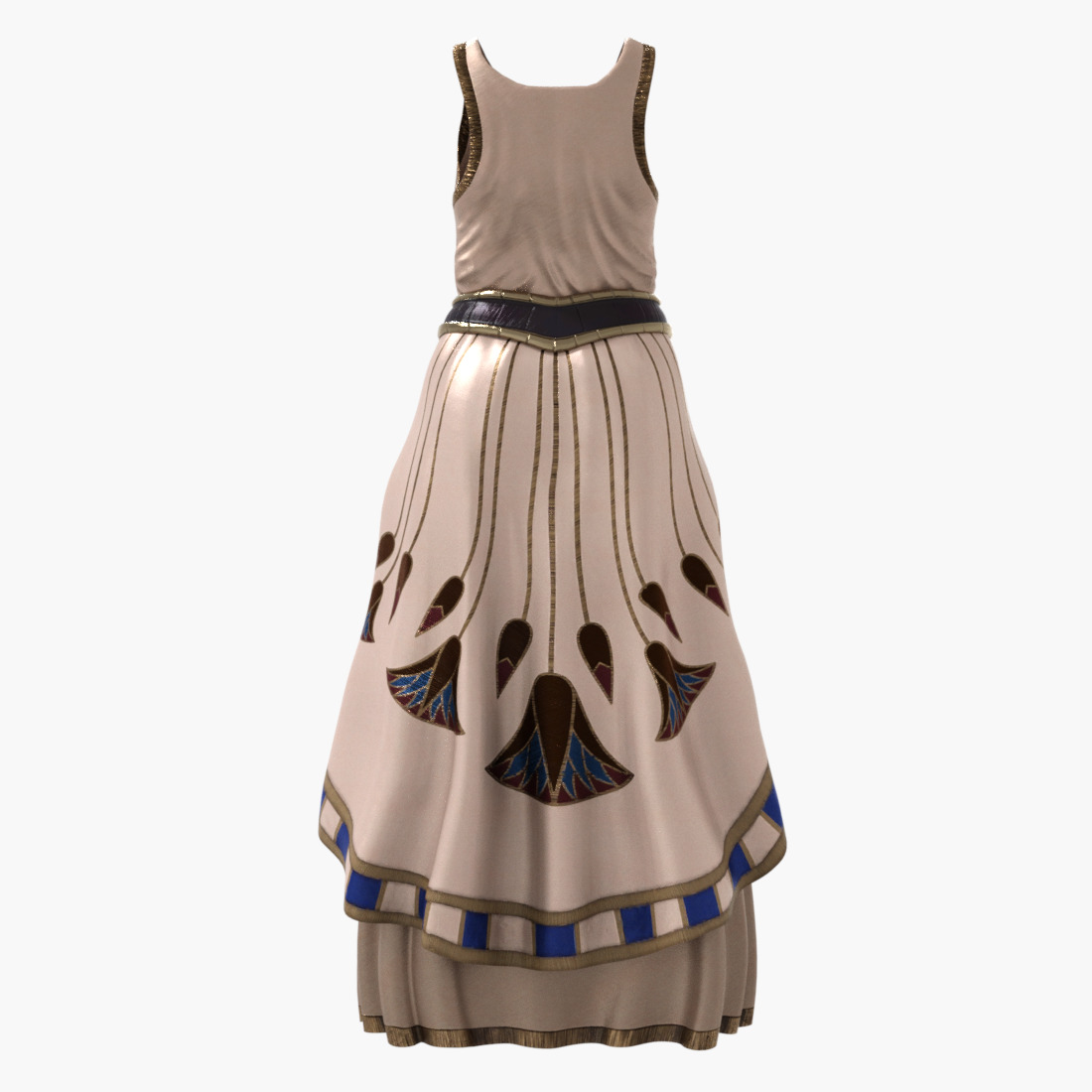 Cleopatra - Queen Of Egypt Rigged Animated Low-poly 3D model_19