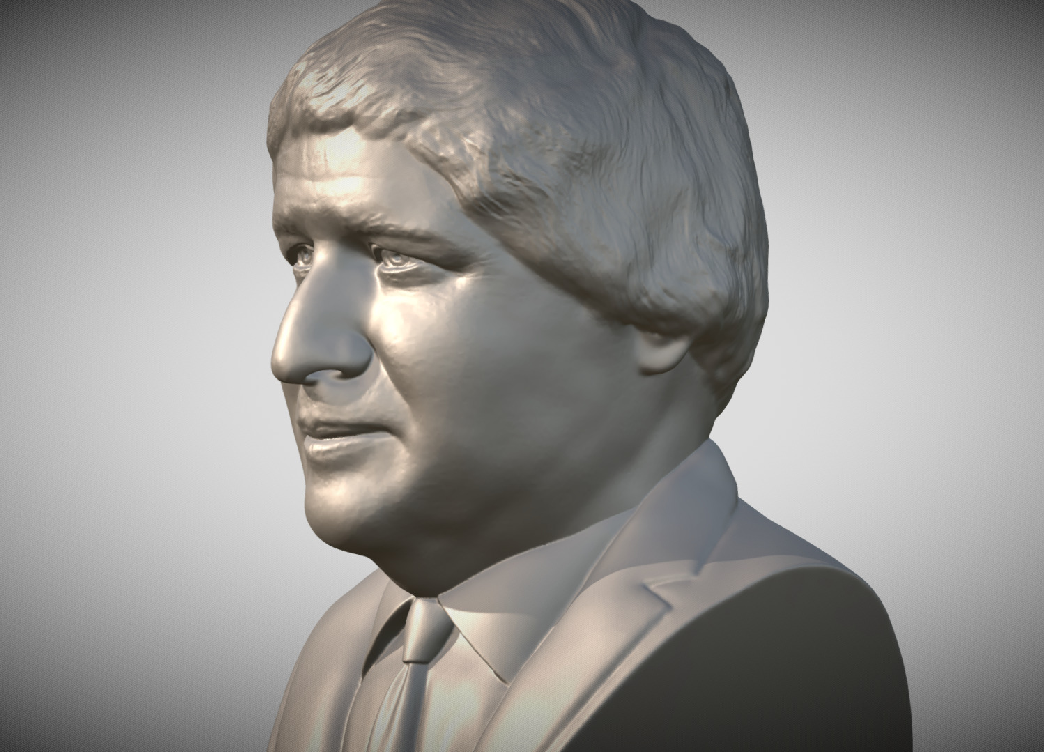 Boris Johnson bust 3D print model_2