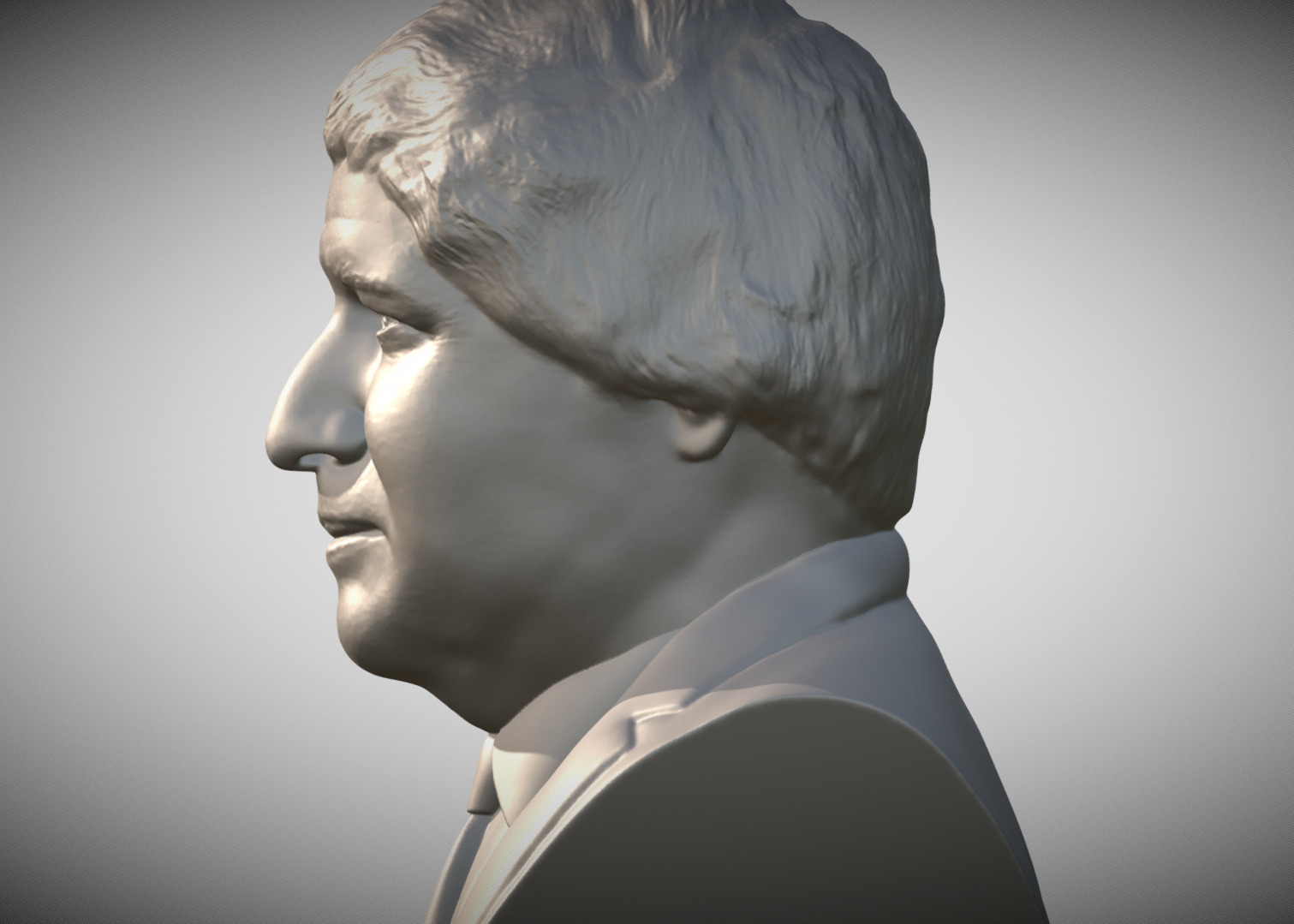 Boris Johnson bust 3D print model_3