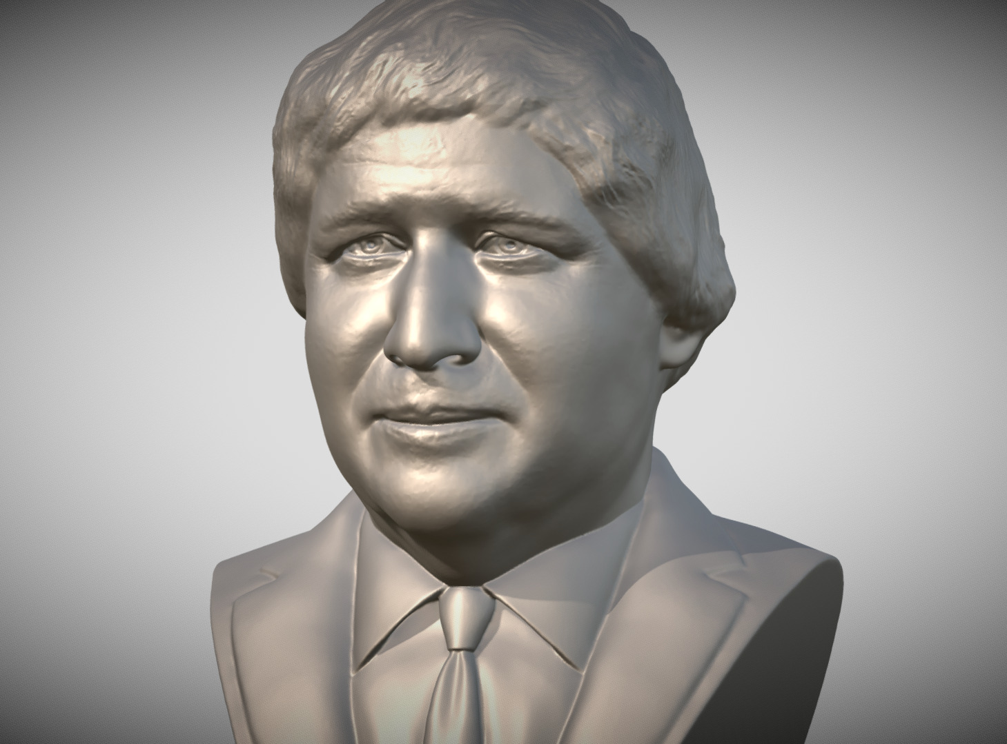 Boris Johnson bust 3D print model_1
