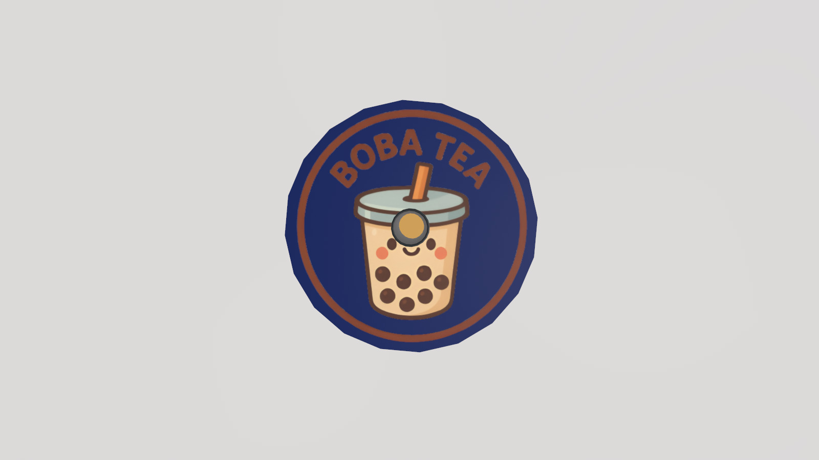 Stylized Low-Poly Pearl Milk Tea Low-poly 3D model_6