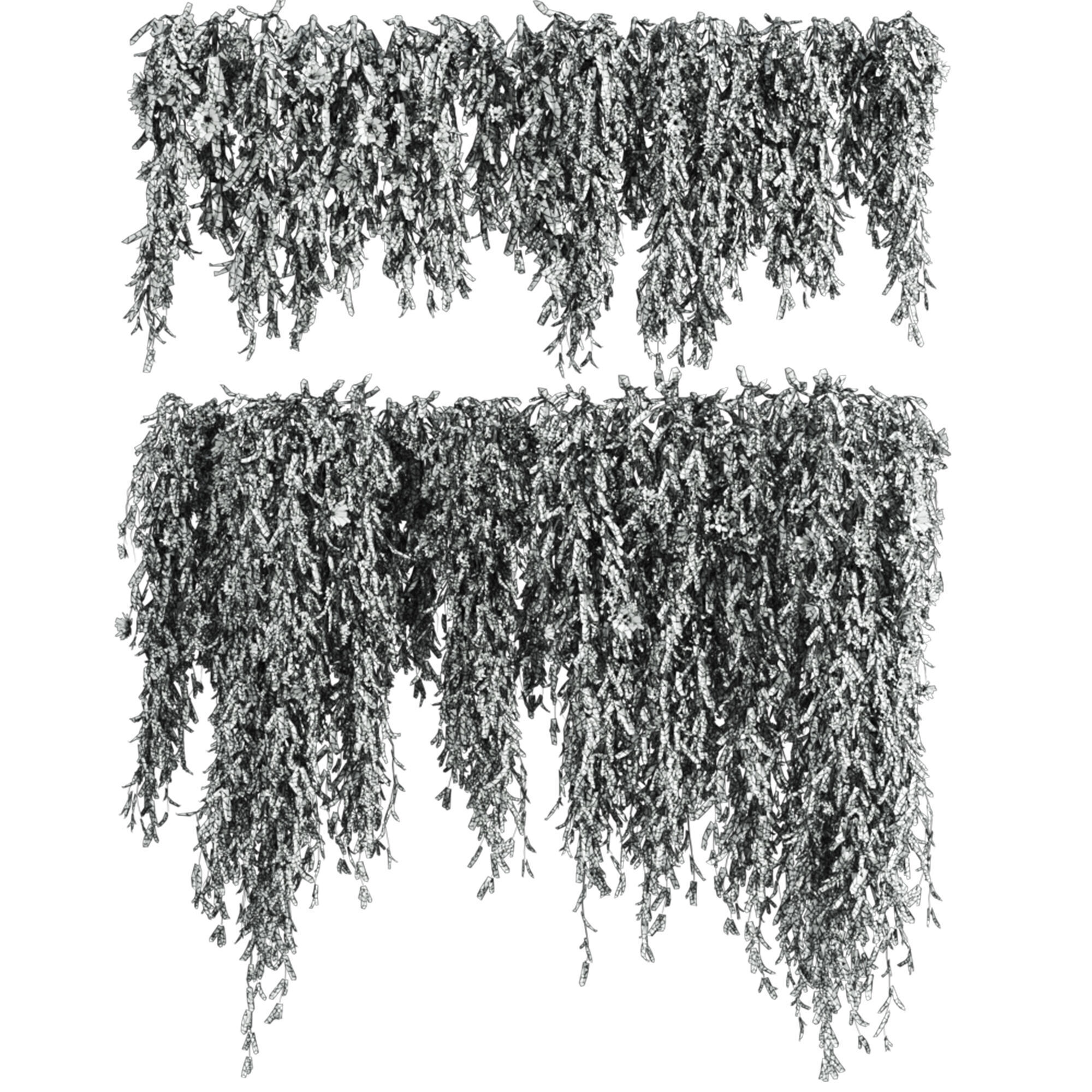 ivy plants with flowers 3D model_3