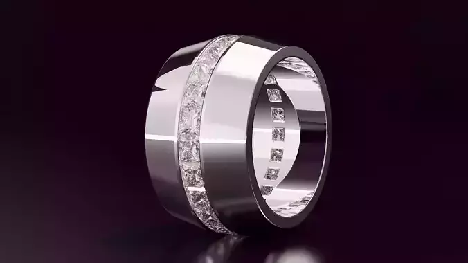 princess cut eternity ring N12 52EU size