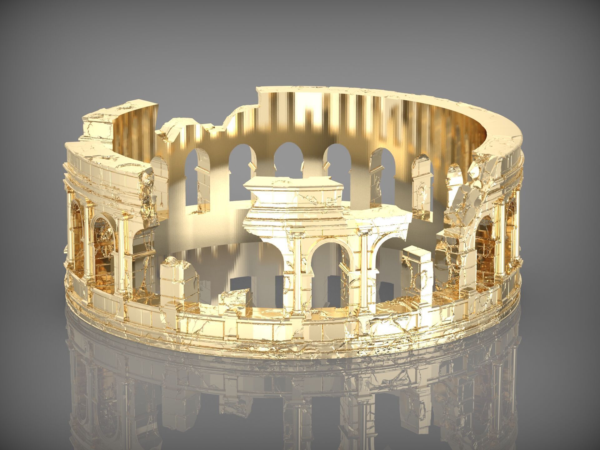 Ring Roman Colosseum 3D print model_2