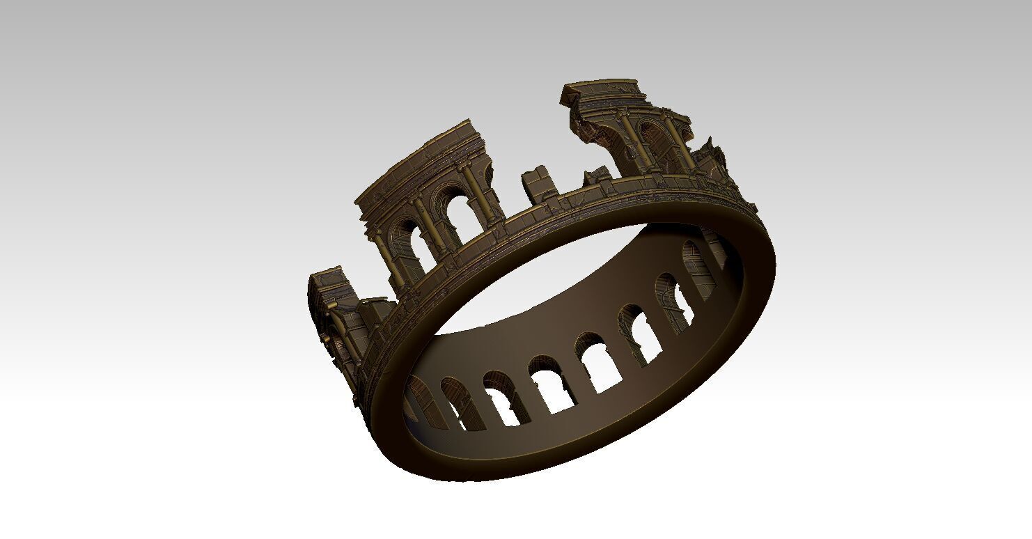Ring Roman Colosseum 3D print model_6