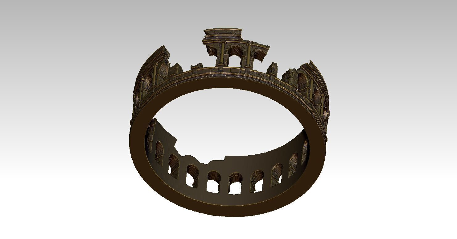 Ring Roman Colosseum 3D print model_4