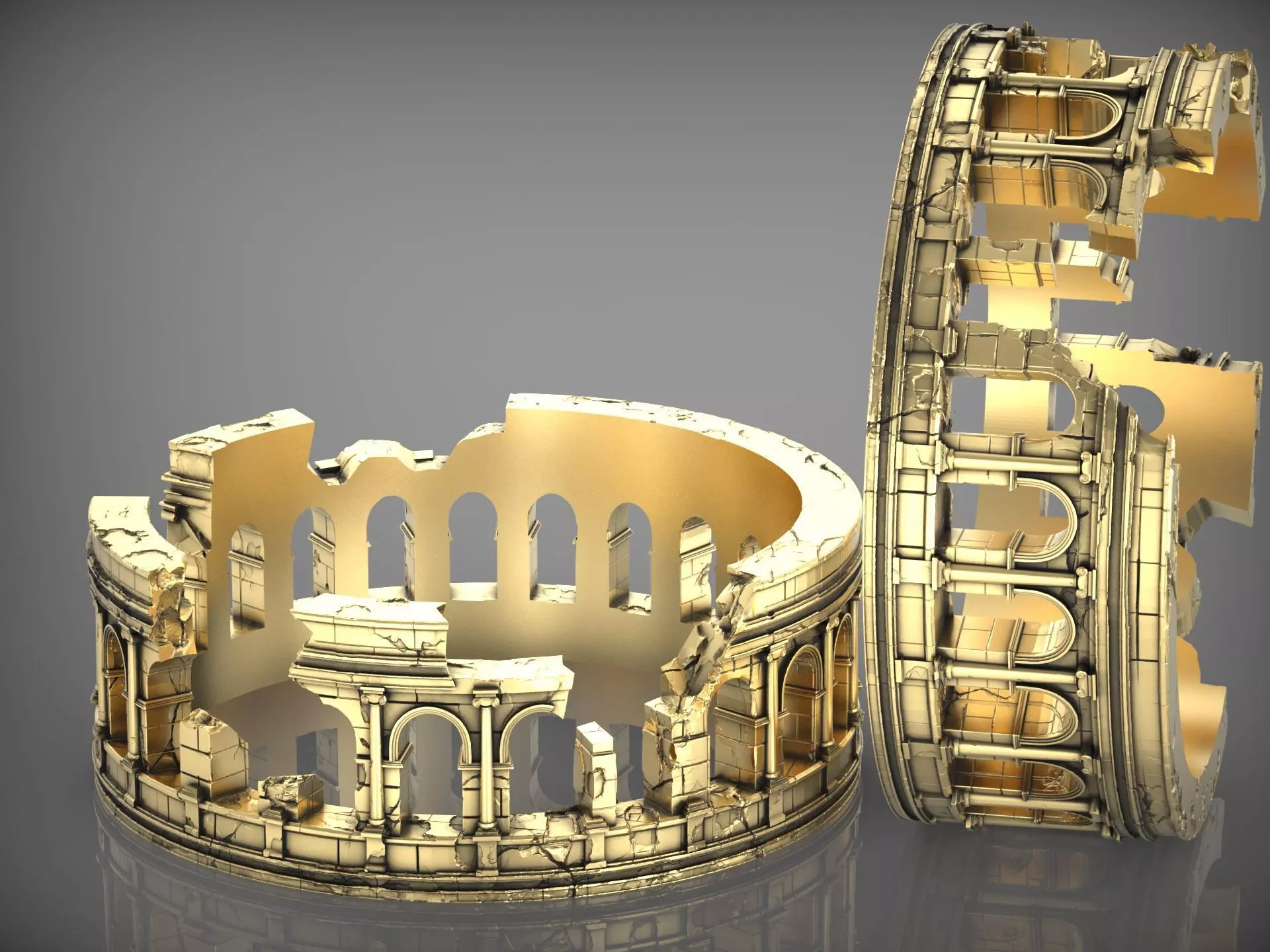 Ring Roman Colosseum 3D print model_0