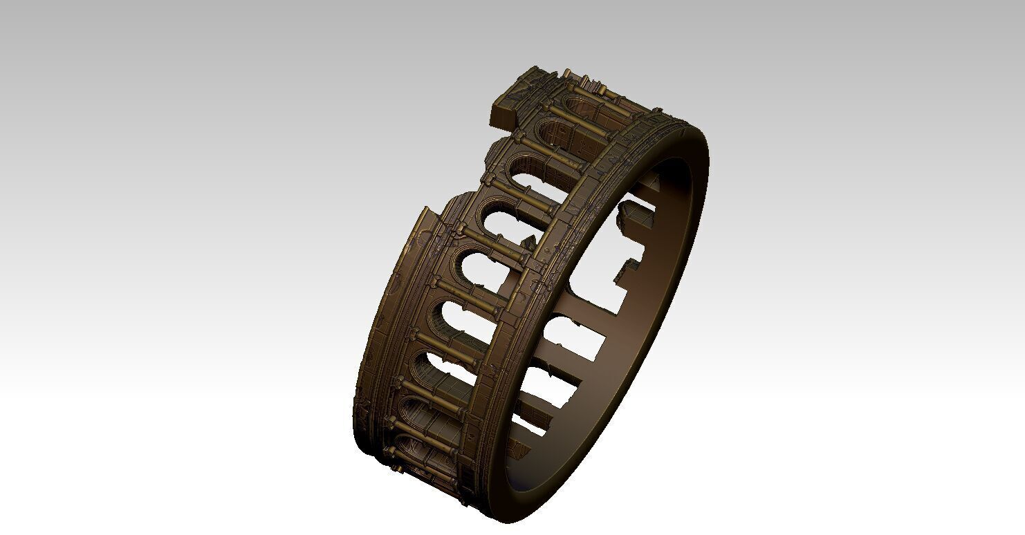 Ring Roman Colosseum 3D print model_9