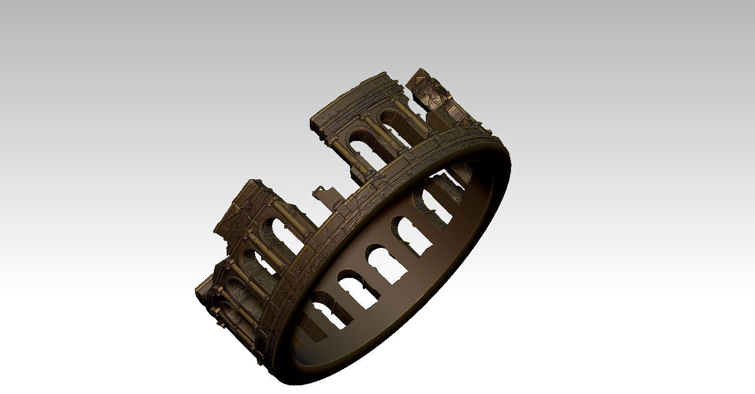 Ring Roman Colosseum 3D print model_7