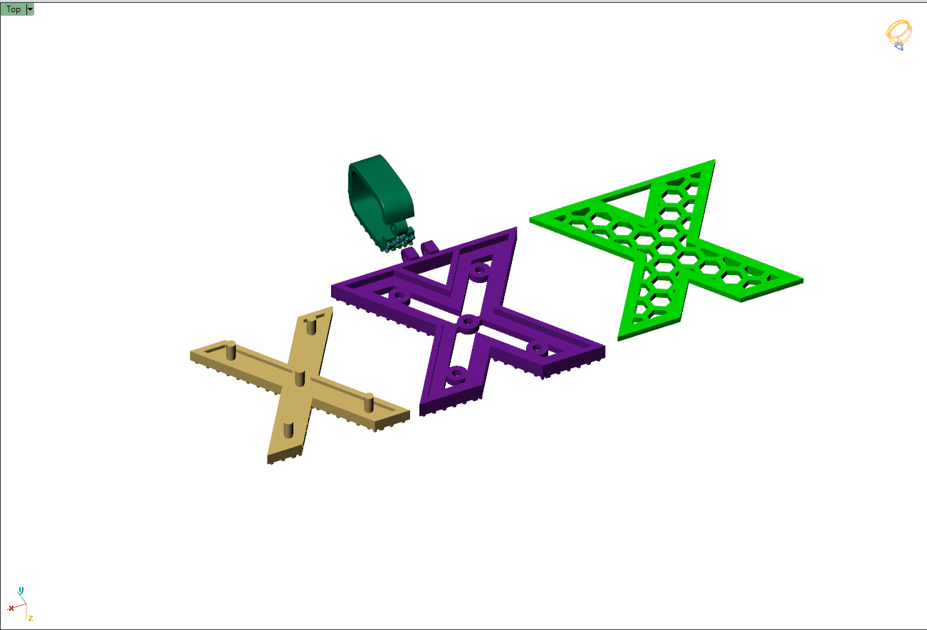 Custom Initial X Letter Diamond Pendant A to Z Alphabet Necklace 3D print model_13