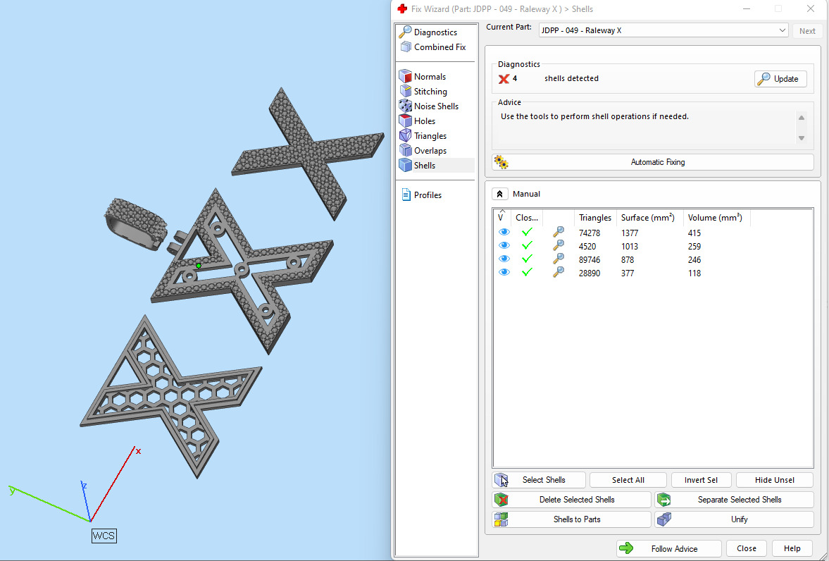 Custom Initial X Letter Diamond Pendant A to Z Alphabet Necklace 3D print model_18