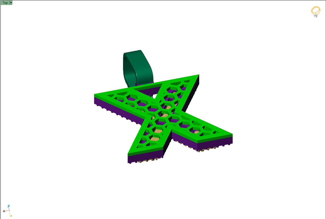 Custom Initial X Letter Diamond Pendant A to Z Alphabet Necklace 3D print model_11