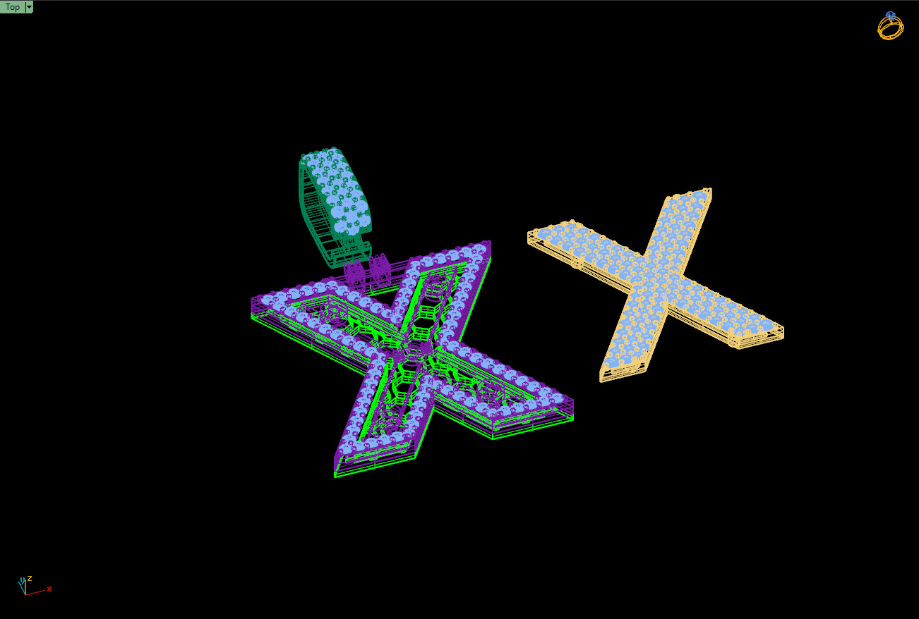 Custom Initial X Letter Diamond Pendant A to Z Alphabet Necklace 3D print model_15