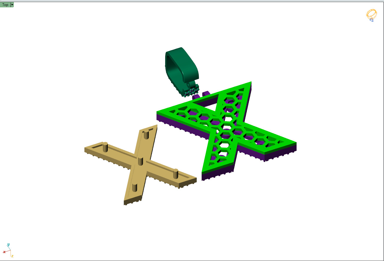 Custom Initial X Letter Diamond Pendant A to Z Alphabet Necklace 3D print model_12