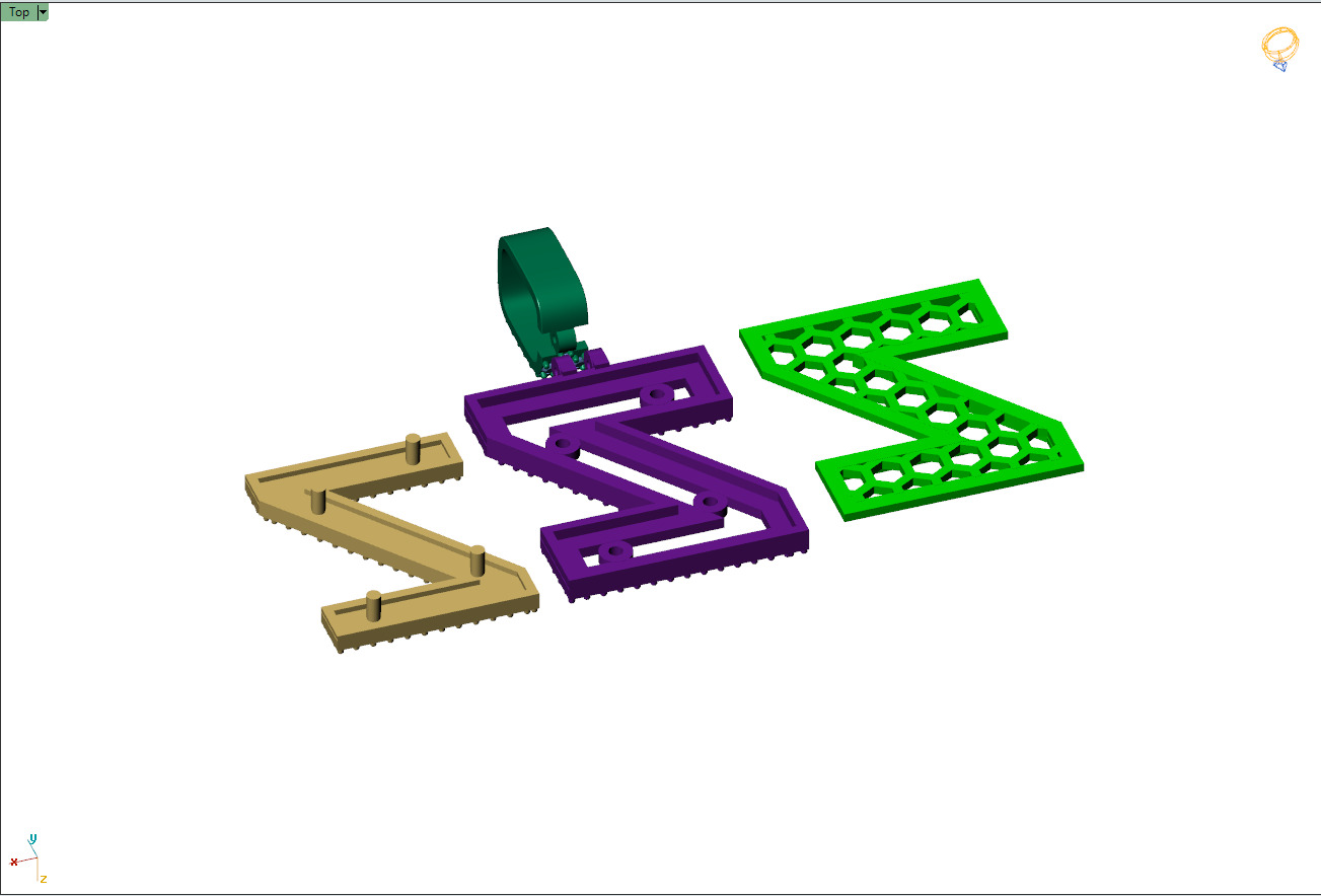 Custom Initial Z Letter Diamond Pendant A to Z Alphabet Necklace 3D print model_13