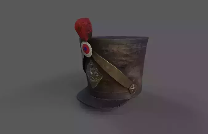 Shako Napoleonic hat Low-poly 3D model