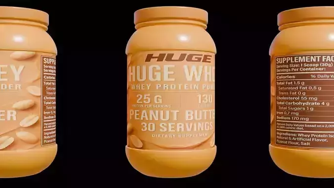 Protein powder container