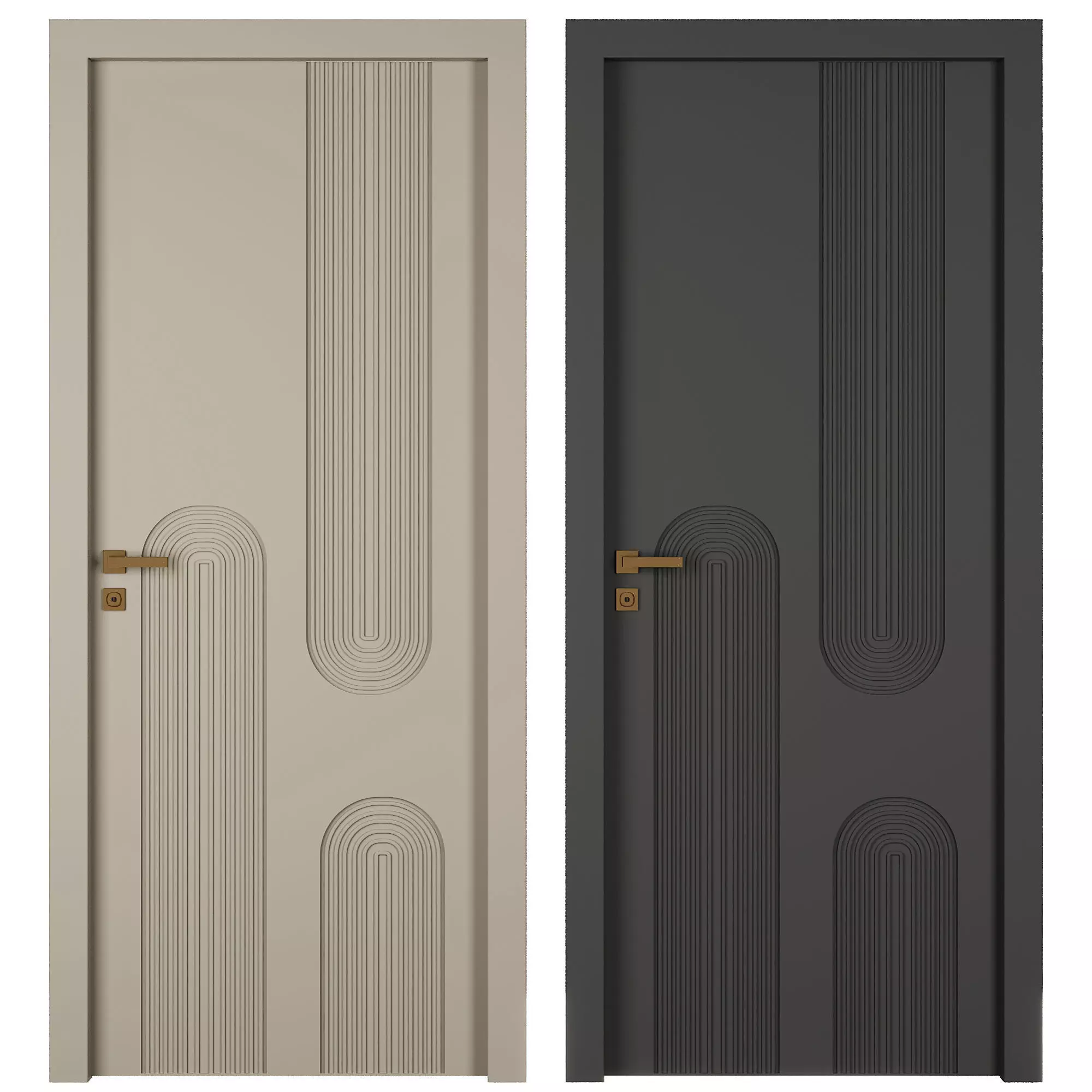 Entrance door set205 3D model_0