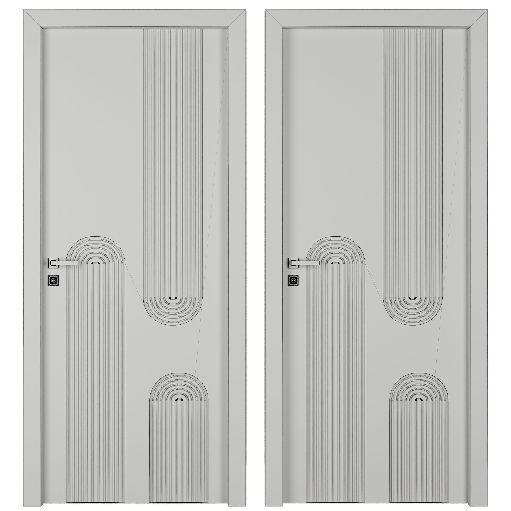 Entrance door set205 3D model_3