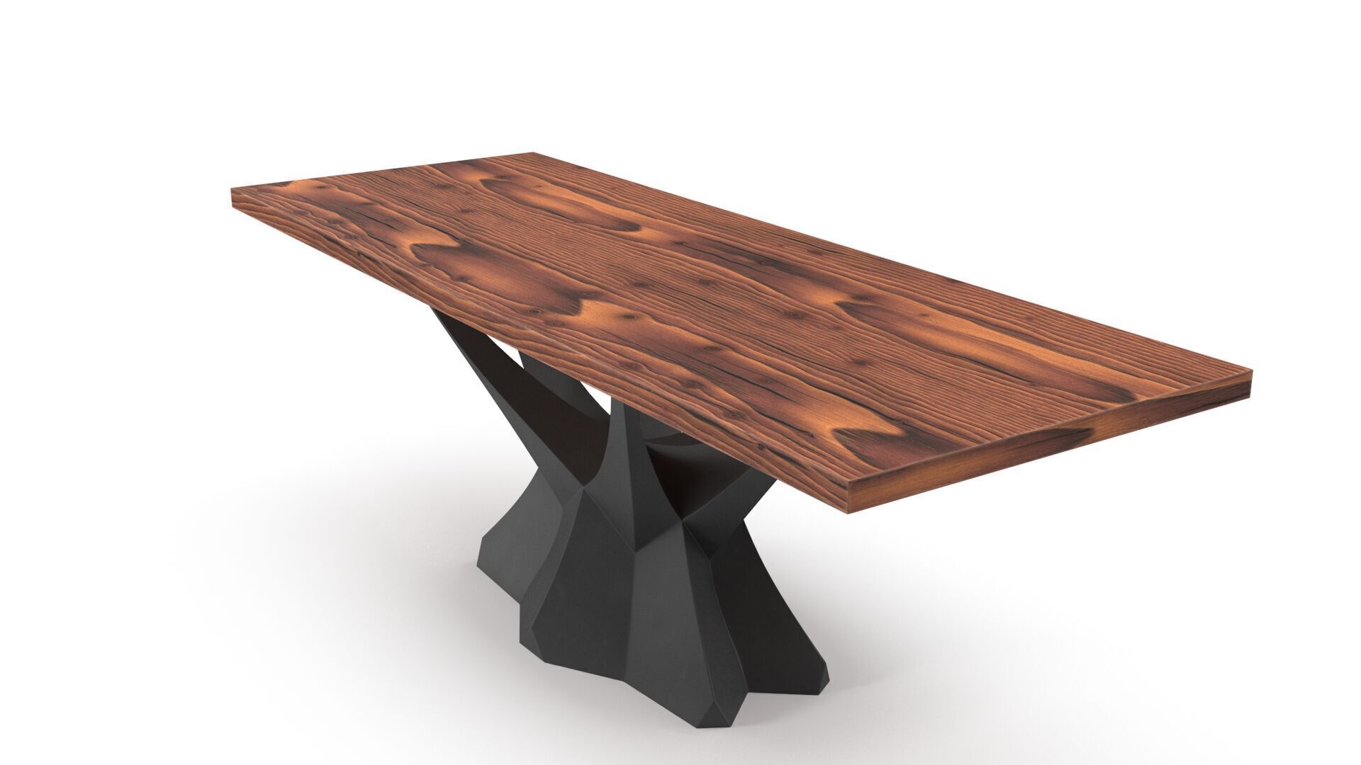 Modern table Low-poly 3D model_1