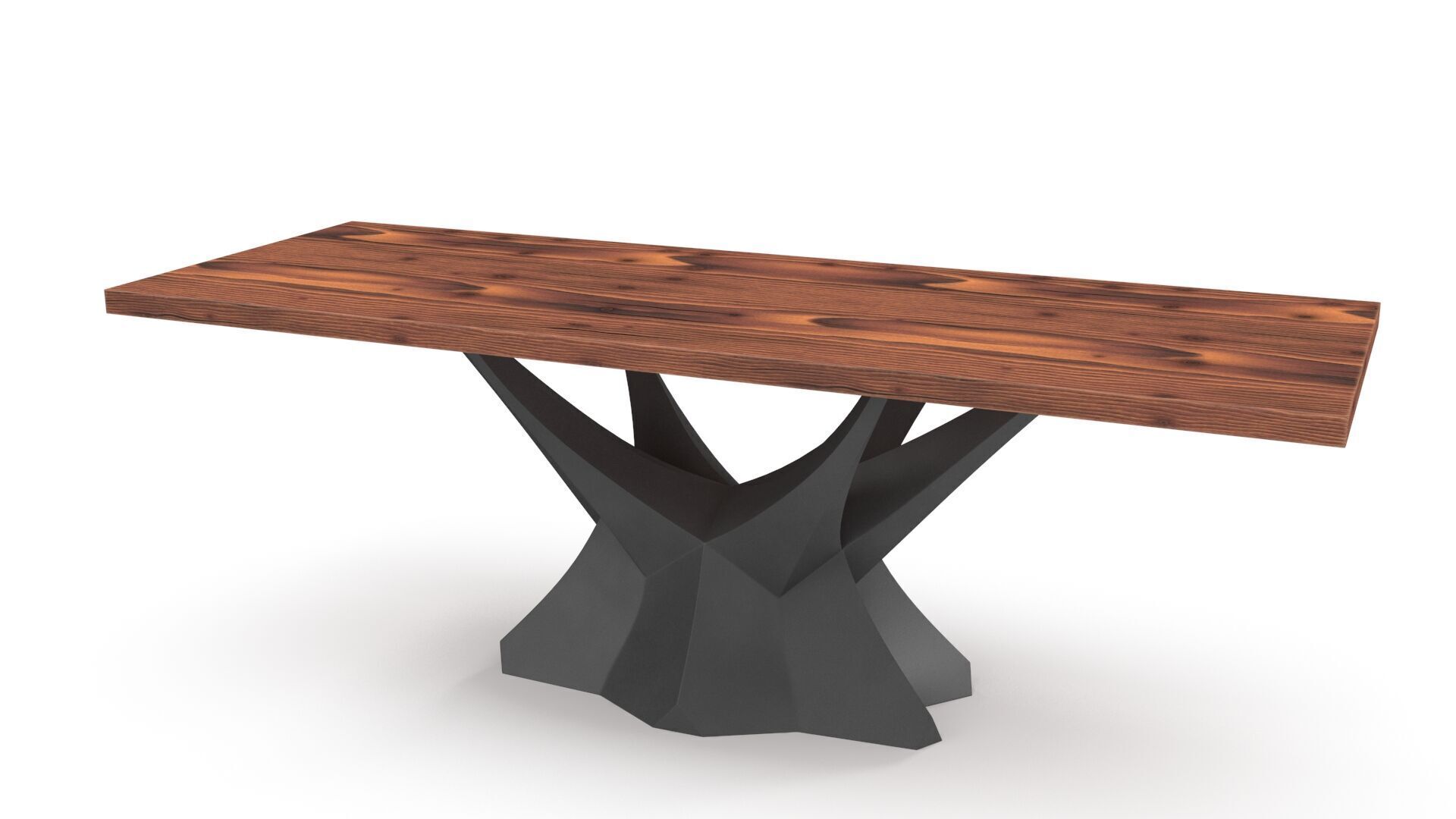 Modern table Low-poly 3D model_3