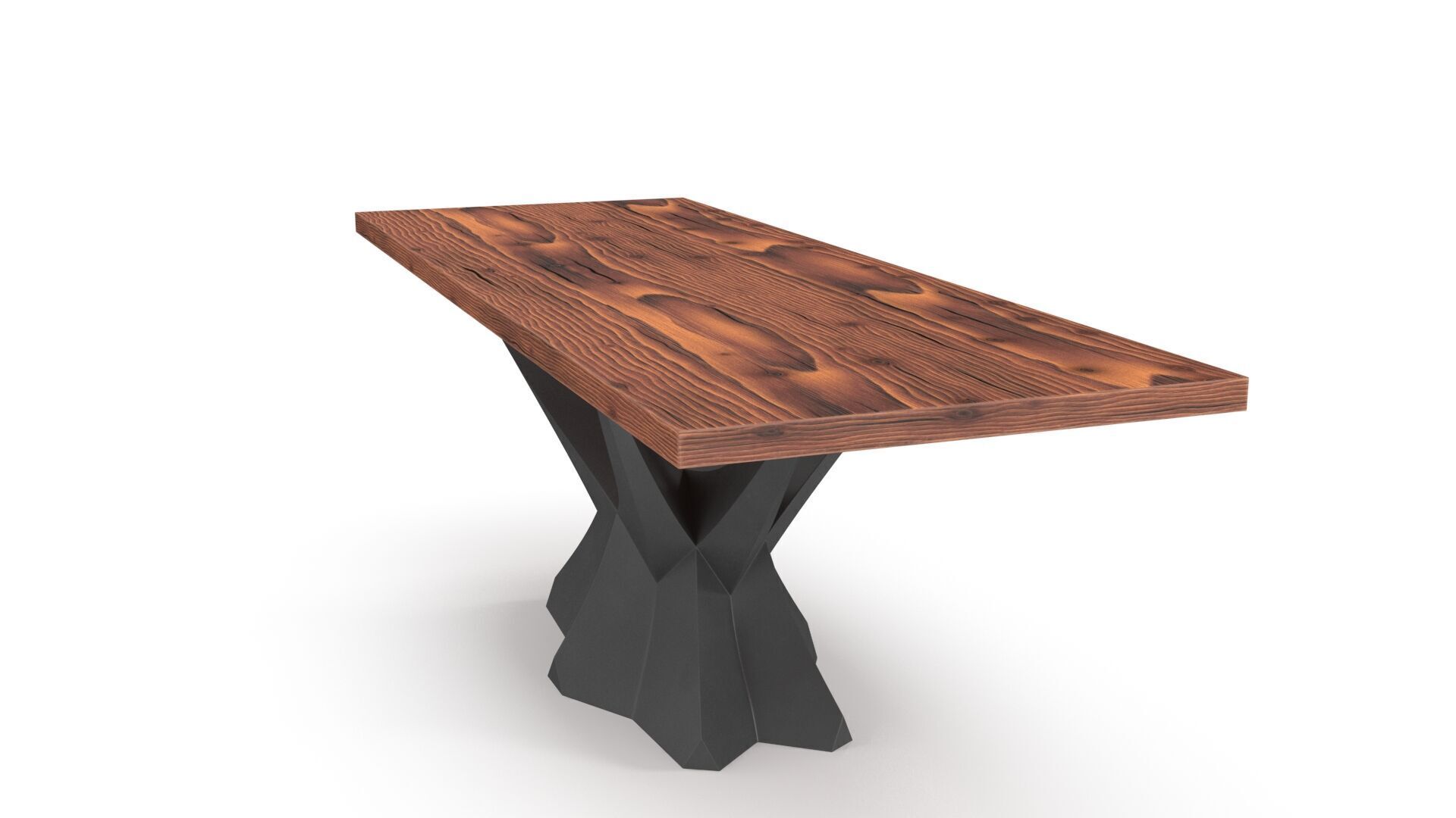 Modern table Low-poly 3D model_4
