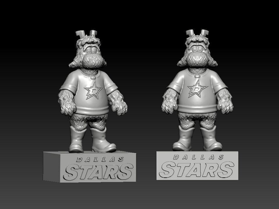NHL - Dallas Stars - Victor E Green Mascot statue - 3d Print 3D print model_2