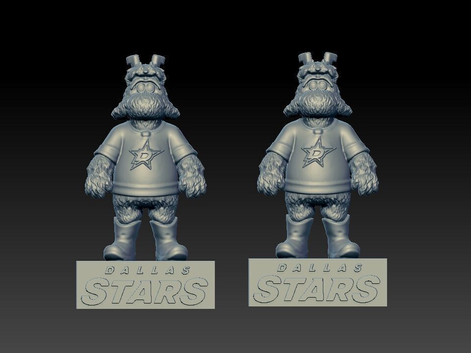 NHL - Dallas Stars - Victor E Green Mascot statue - 3d Print 3D print model_3
