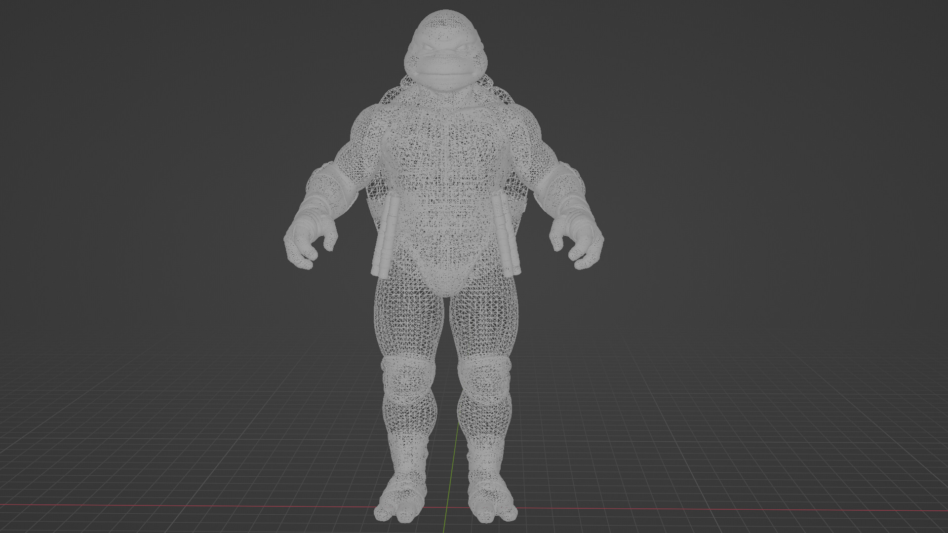 Michelangelo Low-poly 3D model_6