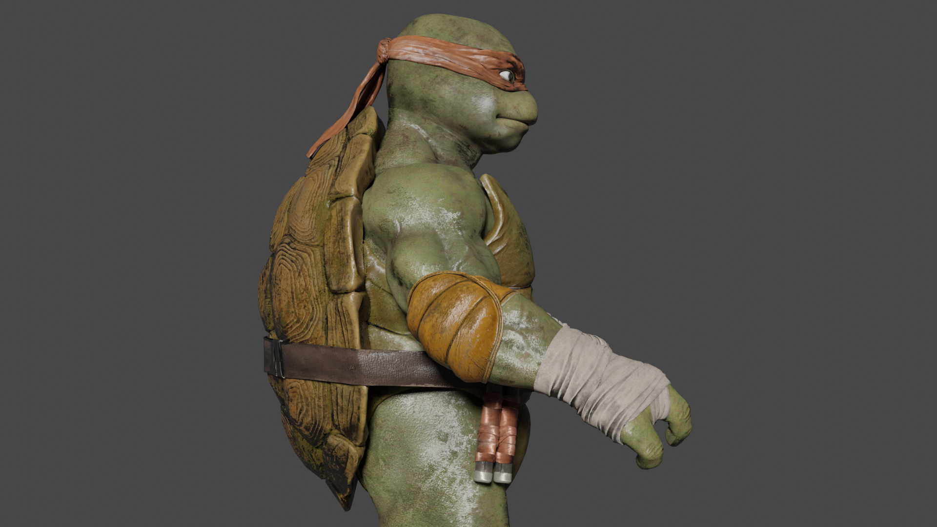 Michelangelo Low-poly 3D model_3
