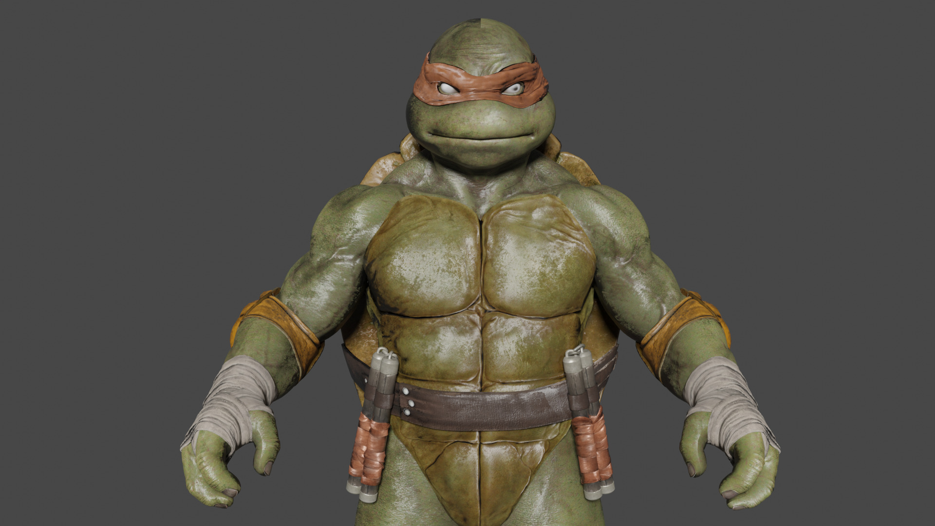 Michelangelo Low-poly 3D model_1